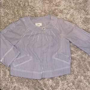 Loft women’s cropped seersucker jacket